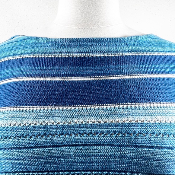 Lauren by Ralph Lauren, striped fringe, trim sleeve, Indian sweater, size L - Picture 4 of 12